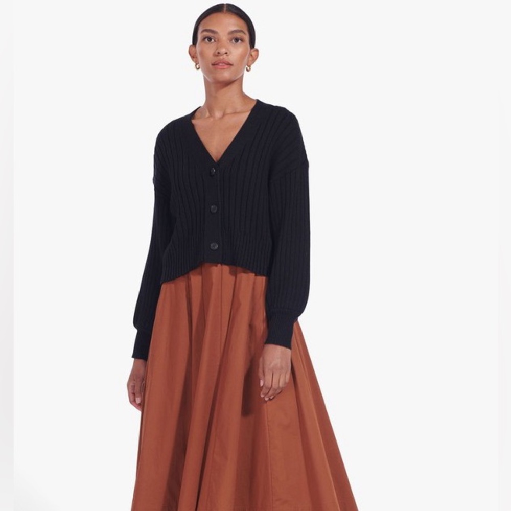 Black Eloise Cardigan by Staud